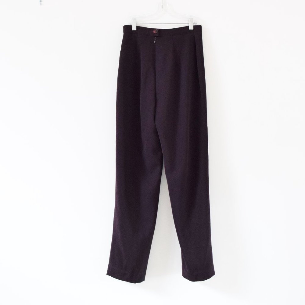 GIANNI Vintage Wool Eggplant Purple Dress Pants | Size 4